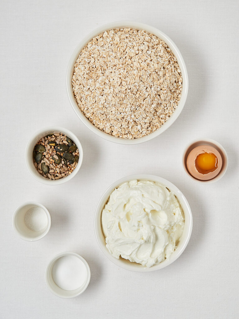 ingredients for oat bread
