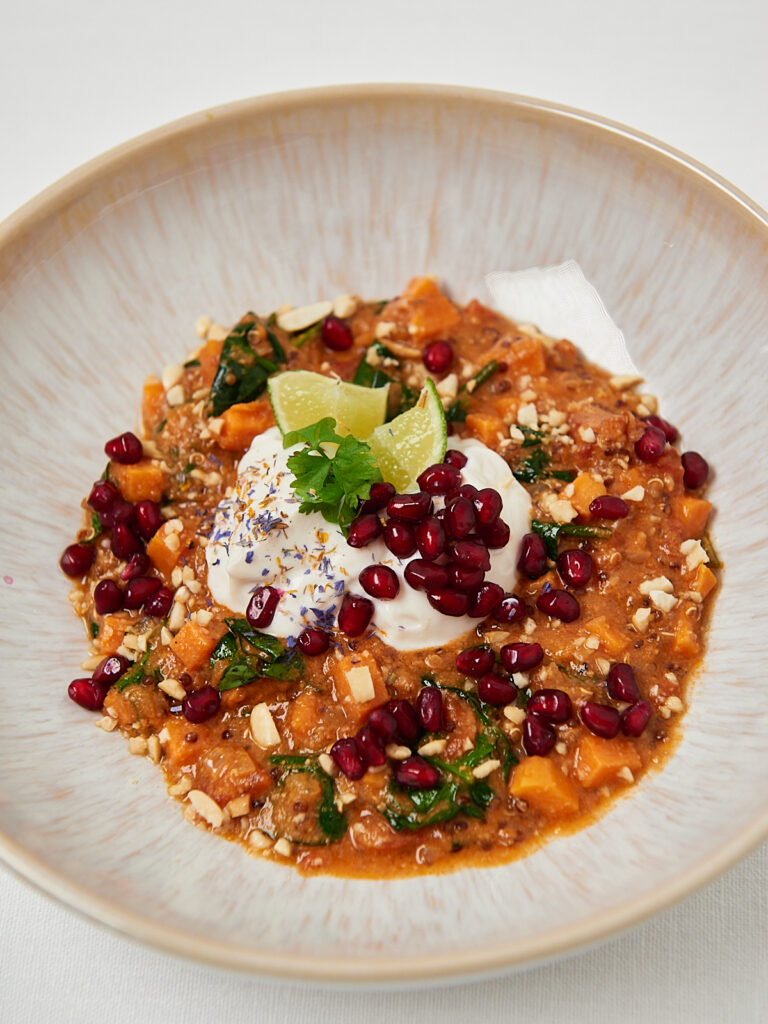 peanut butter stew on plate
