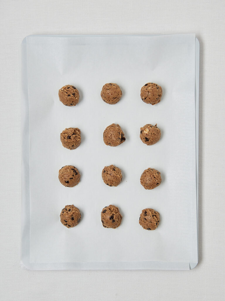 Schritt fuer Schritt Anleitung fuer Schoko Haselnuss Cookies