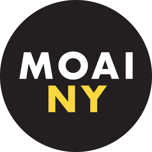 MOAI logo in a circle
